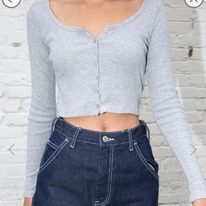 Brandy Melville Gray zelly top